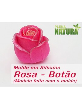 Molde em Silicone - Rosa (Botão)